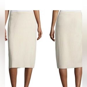 Eileen Fisher Bone Straight Tencel Rib Large Skirt